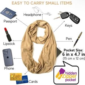 Elzama Tan Fashion Scarf